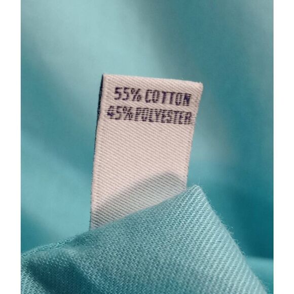 IZOD Mens 16.5 Button Down Long Sleeve Dress Shirt - Light Blue - Picture 8 of 9